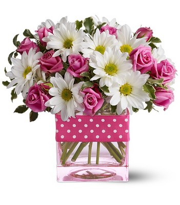 Teleflora's Polka Dots and Posies from Richardson's Flowers in Medford, NJ
